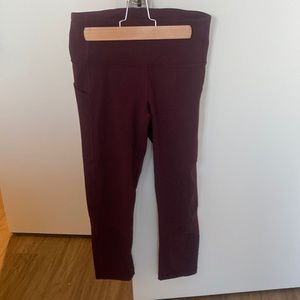 Size 6 maroon lulu lemon leggings
